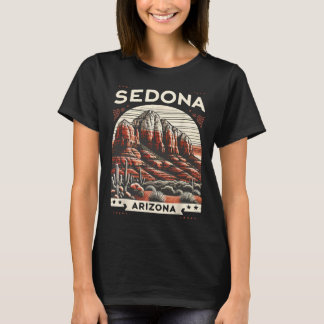 Sedona Az Hiking Outdoors Mountain Sedona Usa Retr T-shirt