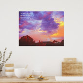 Sedona AZ Sunset Psalm 19:1 POSTER PRINT (Keuken)