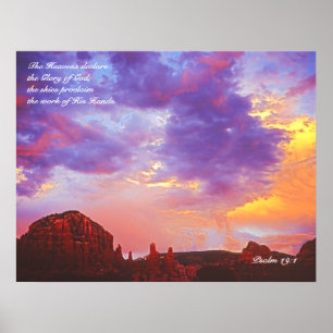 Sedona AZ Sunset Psaume 19:1 POSTER IMPRIMER