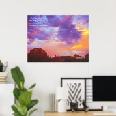 Sedona AZ Sunset Psaume 19:1 POSTER IMPRIMER (Bureau à domicile)