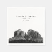 Sedona Bruiloft Aangepaste Foto Cocktail Servetten (Voorkant)