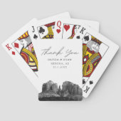 Sedona Bruiloft Favor Custom Dank u Favor Pokerkaarten (Achterkant)