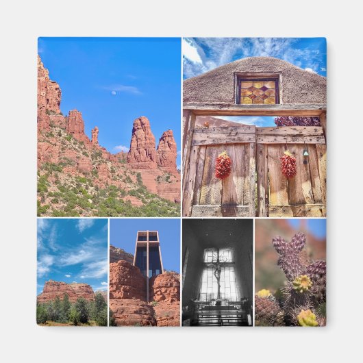 Sedona Cactus Desert Scenes Magnet (Devant)