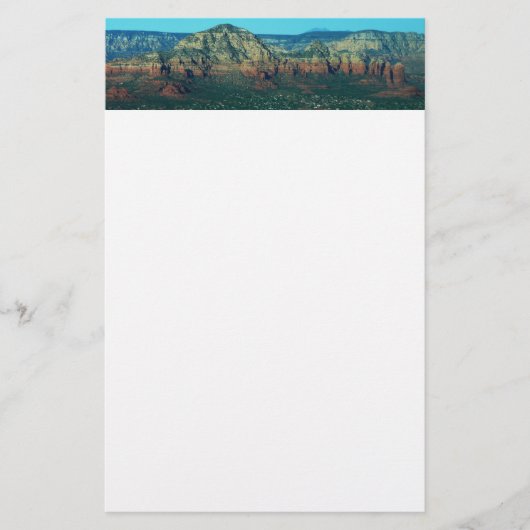 Sedona en Coffee Pot Rock van boven Briefpapier (Voorkant)