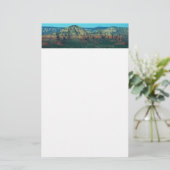 Sedona en Coffee Pot Rock van boven Briefpapier (Staand voorkant)