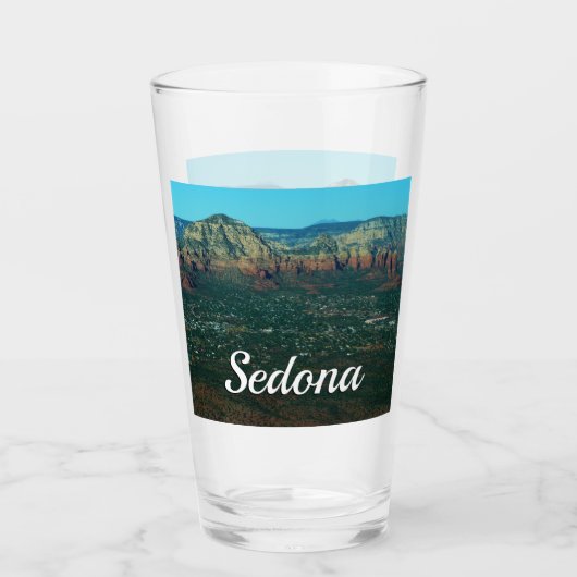 Sedona en Coffee Pot Rock van boven Glas (Voorkant)