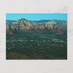 Sedona en Coffee Pot Rock vanuit de lucht Briefkaart