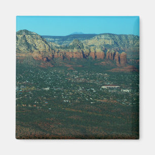 Sedona en Coffee Pot Rock vanuit de lucht Magneet