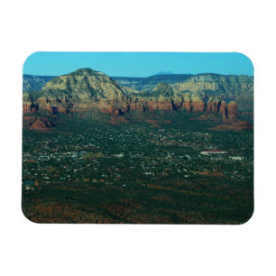 Sedona en Coffee Pot Rock vanuit de lucht Magneet