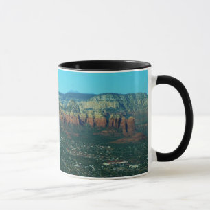 Sedona en Coffee Pot Rock vanuit de lucht Mok