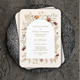 Sedona Garden Arched Wedding Uitnodiging