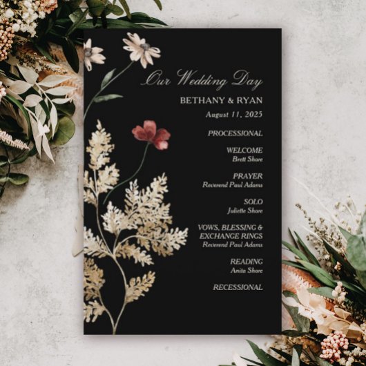 Sedona Garden Flat Wedding Programme