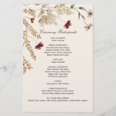 Sedona Garden Flat Wedding Programme (Achterkant)
