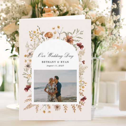 Sedona Garden Flowers Programme de jour de mariage