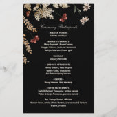 Sedona Garden Programme de mariage plat (Dos)