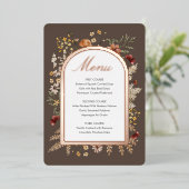 Sedona Garden Thanksgiving Menu Folie Folie Uitnodiging (Staand Voorkant)