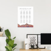 SEDONA geschilderd skyline bruiloft zitgrafiek Poster (Thuiskantoor)