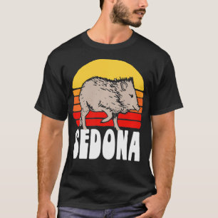 Sedona Javelina Retro 80-s Sunset Cute Funn T-shirt