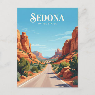 Sedona Red Rock Loop Road Arizona Briefkaart