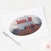 Sedona Red Rock Oval Sticker (Enveloppe)