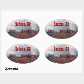 Sedona Red Rock Oval Sticker (Feuille)