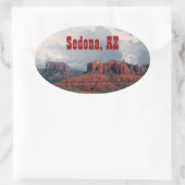 Sedona Red Rock Oval Sticker (Sac)