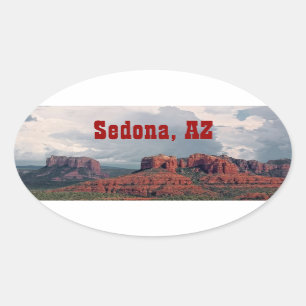 Sedona Red Rock Oval Sticker