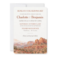 Sedona Red Rock Waterverf Terracotta Bruiloft