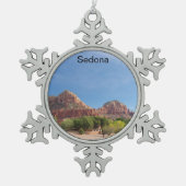 Sedona Red rocks Tin Sneeuwvlok Ornament (Voorkant)