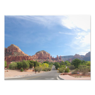 Sedona rode rotsen foto afdruk