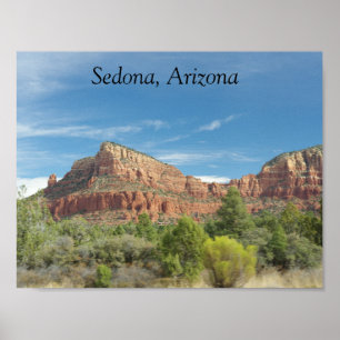 Sedona rode rotsen poster