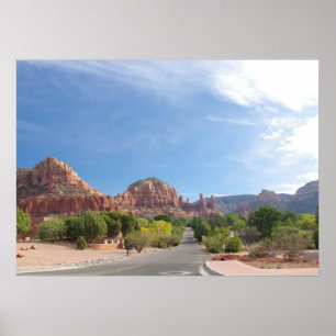 Sedona rode rotsen poster