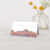 SEDONA Watercolor Desert Mariage Cartes de Place (Devant)