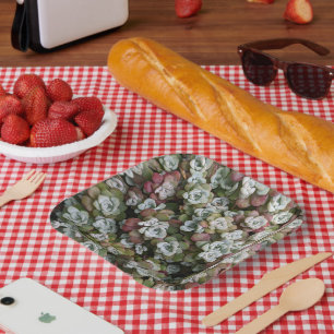 Sedum spathulifolium Succulents Floral Papieren Bordje