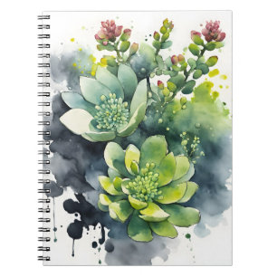 Sedum - Watercolor bloemen Notitieboek