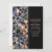 SEE BACK All-In-One Exotic Posh Wedding Invitation (Devant)