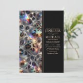 SEE BACK All-In-One Exotic Posh Wedding Invitation (Debout devant)