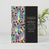 SEE BACK All-In-One Exotic Posh Wedding Invitation (Debout devant)