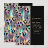 SEE BACK All-In-One Exotic Posh Wedding Invitation (Devant / Derrière)