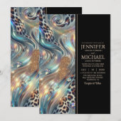 SEE BACK All-In-One Exotic Posh Wedding Invitation (Devant / Derrière)