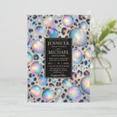 SEE BACK All-In-One Exotic Posh Wedding Invitation (Debout devant)
