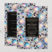 SEE BACK All-In-One Exotic Posh Wedding Invitation (Devant / Derrière)