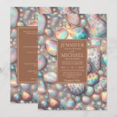 SEE BACK All-In-One Exotic Posh Wedding Invitation (Devant / Derrière)