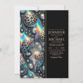 SEE BACK All-In-One Exotic Posh Wedding Invitation Kaart (Voorkant)