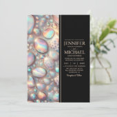 SEE BACK All-In-One Exotic Posh Wedding Invitation Kaart (Staand voorkant)