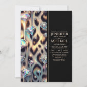 SEE BACK All-In-One Exotic Posh Wedding Invitation Kaart (Voorkant)