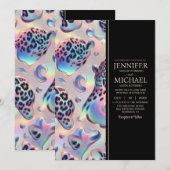 SEE BACK All-In-One Exotic Posh Wedding Invitation Kaart (Voorkant / Achterkant)