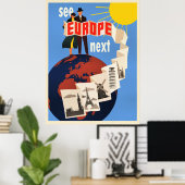 See Europe Next travel poster, Poster (Thuiskantoor)