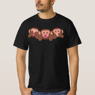 See Hear & Speak No Evil Monkey Emojis 🐵 Shirt