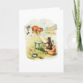 See-Saw Cats Louis Wain Blank Kaart (Voorkant)